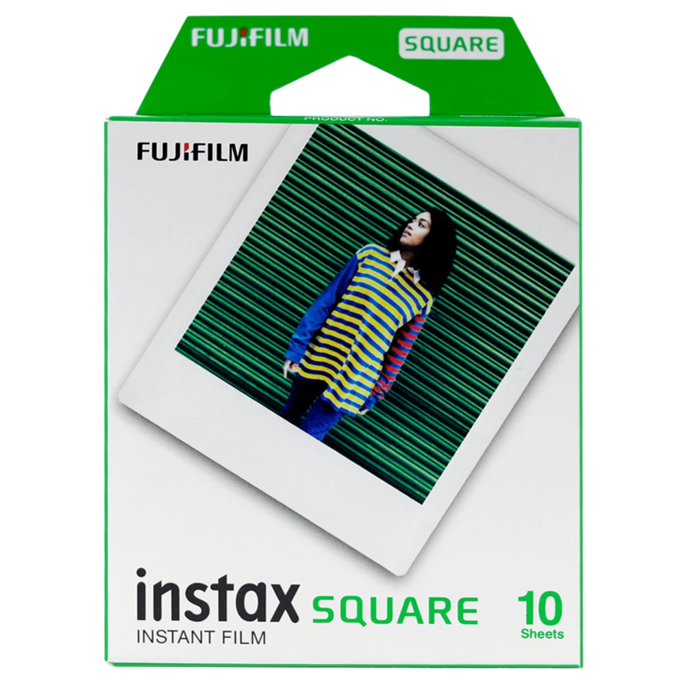 Fujifilm Instax Square Instant Film – square-format instant film with classic white borders, designed for use with all Instax Square cameras and printers.
