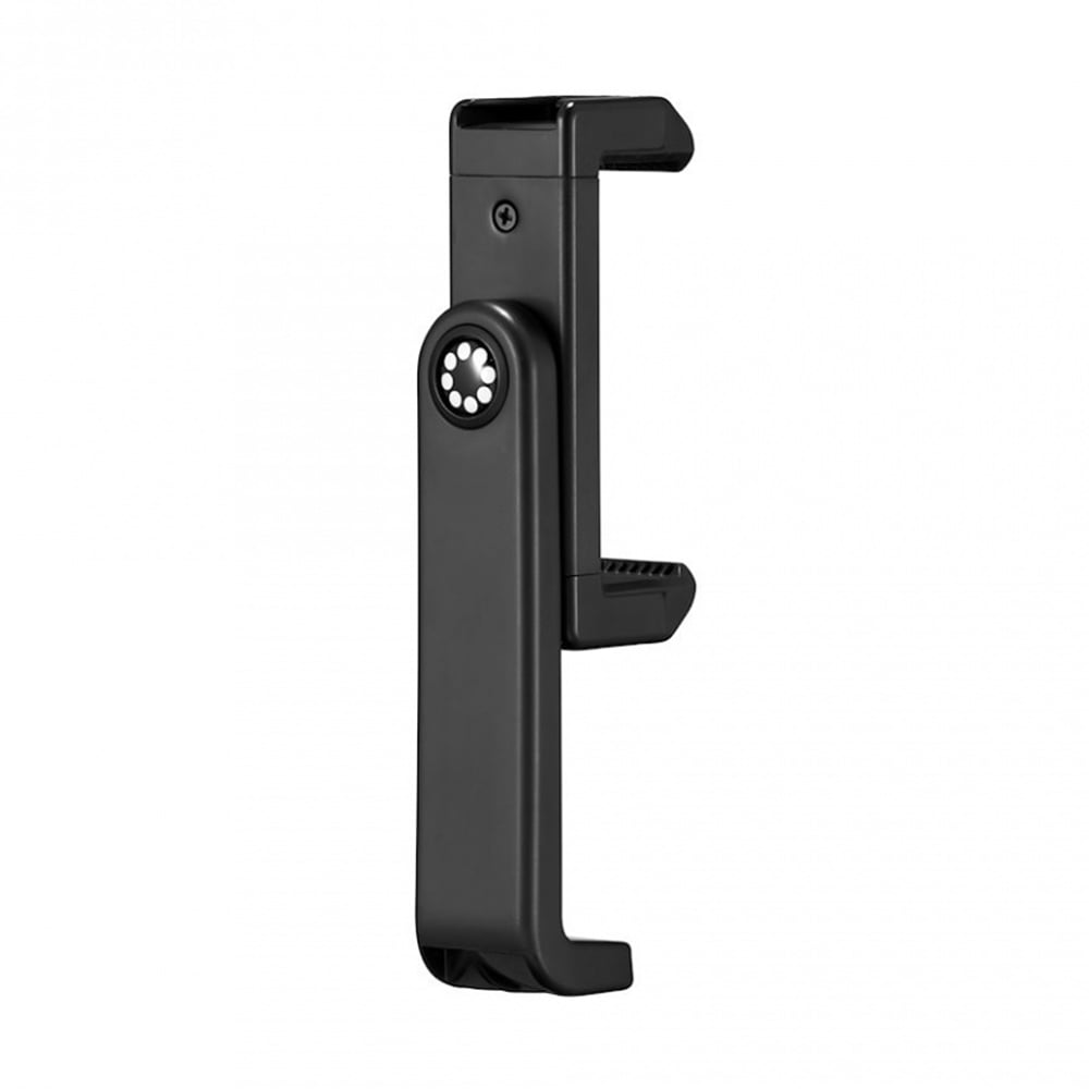 Black metal bracket on a white background