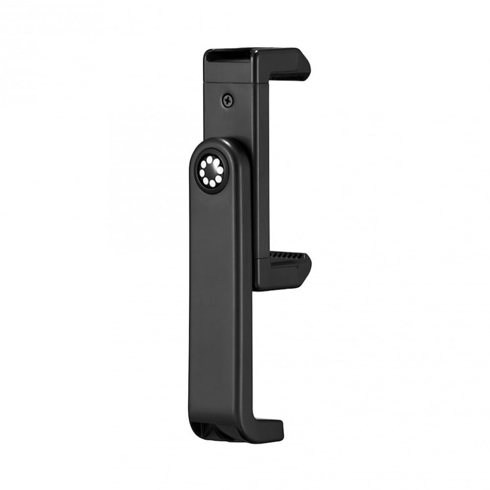 Black metal bracket on a white background