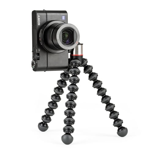 This tripod is a flexible, rugged, high-quality and designed with sleek and modern finishing specifically for point and shoot, mirrorless and compact cameras.