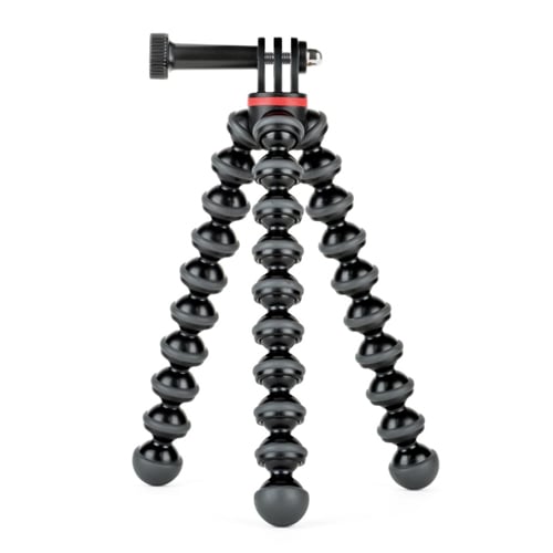 This is a flexible, rugged, high-quality tripod designed and created with action video cameras like the GoPro and comes with a GoPro mount in the box.