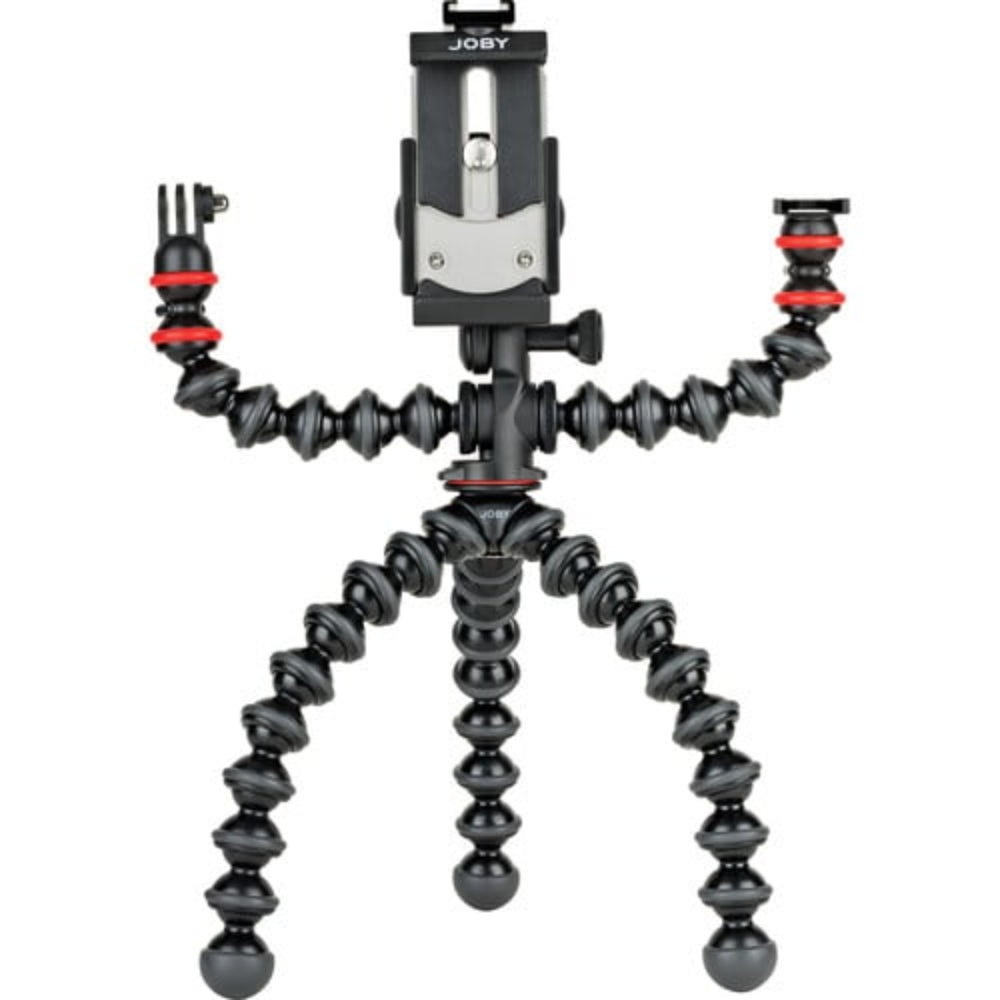 Create pro videos, vlogs, and YouTube content with the GorillaPod Mobile Rig that is flexible, portable, and user-friendly from Joby.