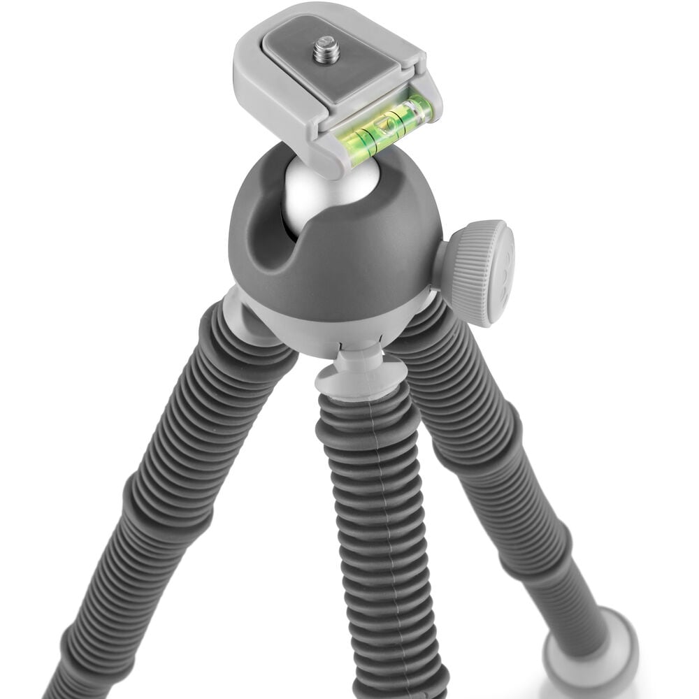 The durable aluminium Joby Podzilla Tripod is designed for content creators who can now achieve a stable, level platform to record, even on uneven terrain.