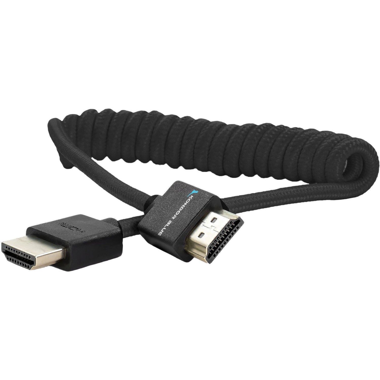 Connect your camera to your monitor with the Kondor Blue HDMI 2.0 Cable. Supports 4K 60 Hz, 3D, HDR, and features a durable coiled design for flexibility.