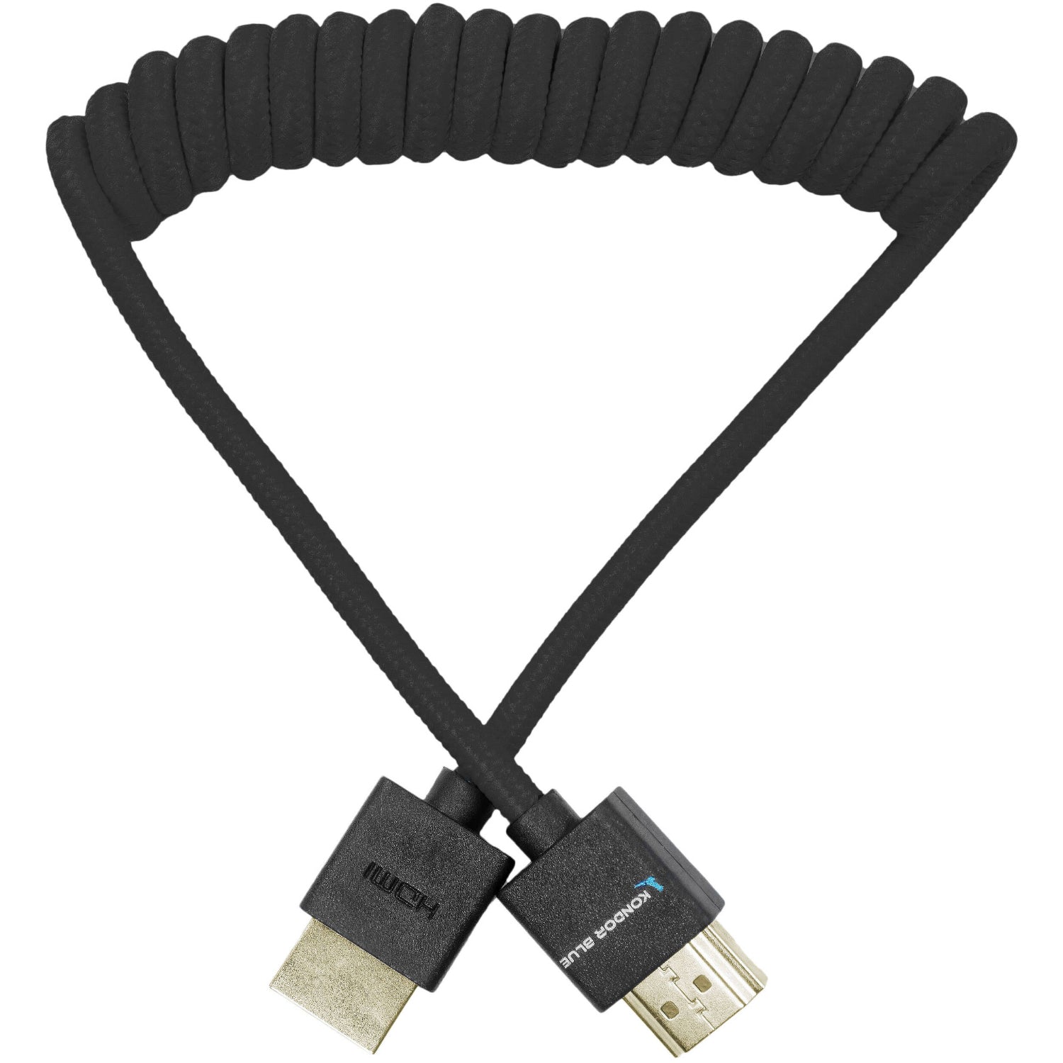 Connect your camera to your monitor with the Kondor Blue HDMI 2.0 Cable. Supports 4K 60 Hz, 3D, HDR, and features a durable coiled design for flexibility.