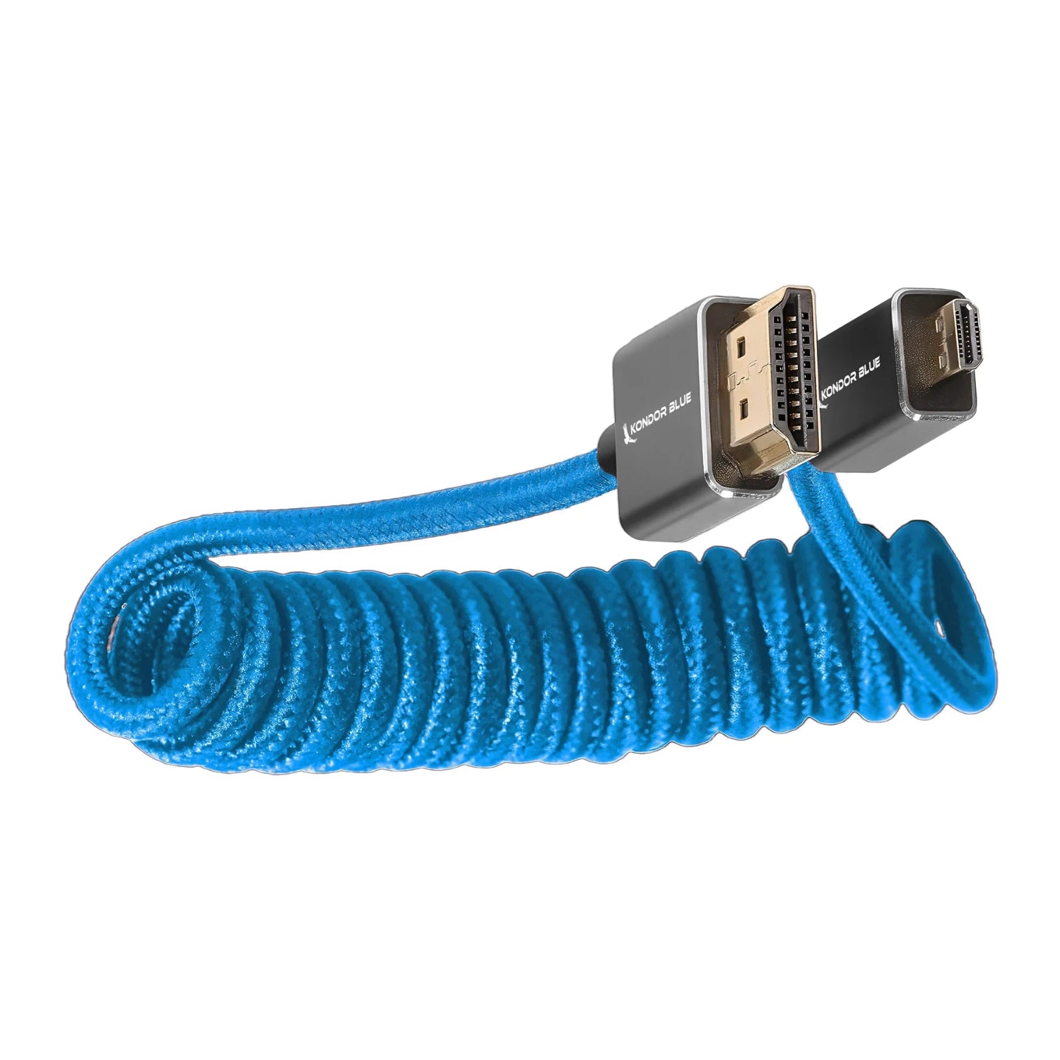 The coiled micro-HDMI to HDMI cable effortlessly connects cameras to on-camera monitors. It delivers 4K60, 18Gb/s, and 3D video.