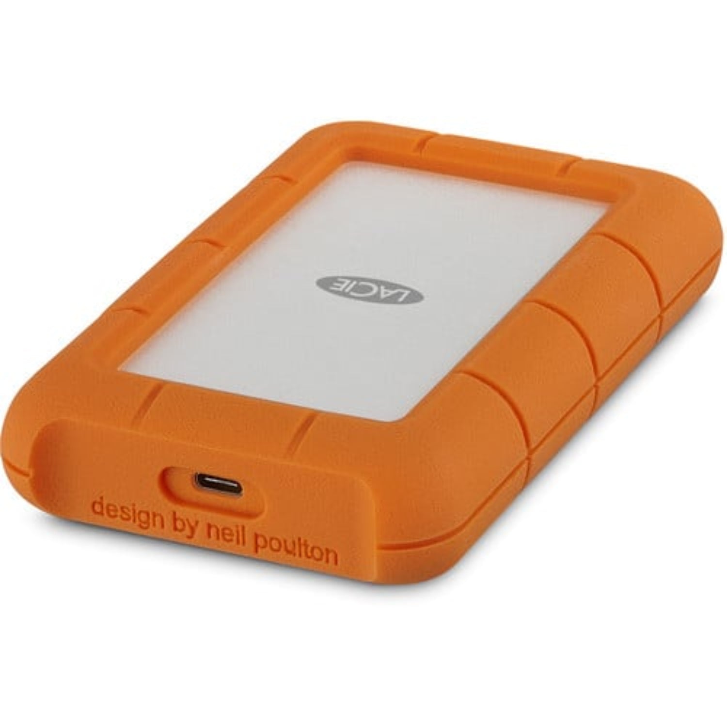 For all-terrain use, the LaCie 4TB Rugged USB 3.0 Type-C External Hard Drive combines weathered durability with USB 3.0 Type-C technology.