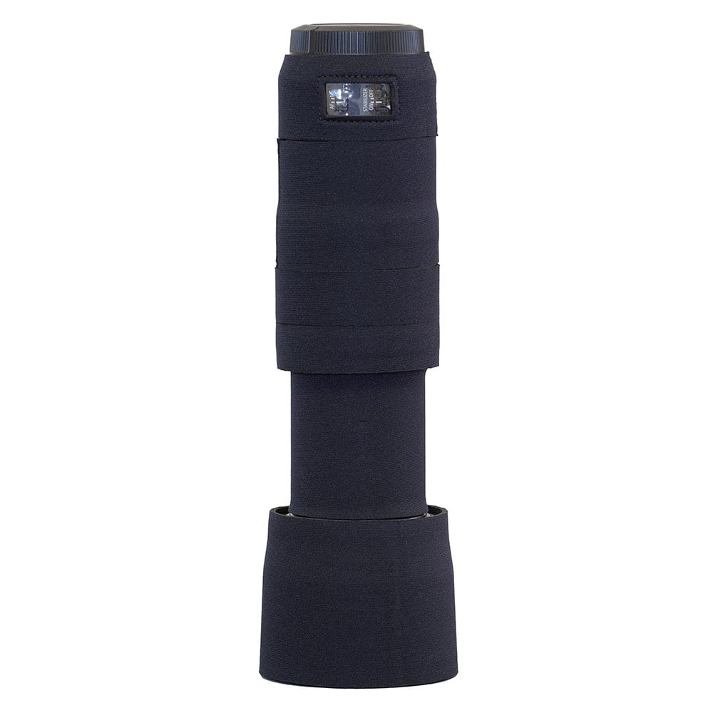 LensCoat cover in black for Canon RF 100-400mm f/5.6-8 IS lens – provides protection from bumps and scratches while maintaining a sleek, low-profile look.