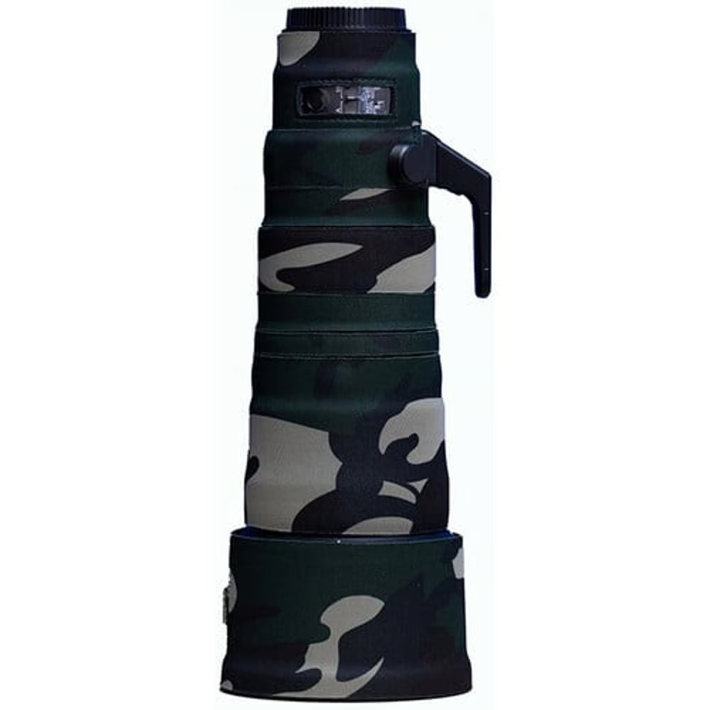 Camouflage-patterned monocular telescope on a white background