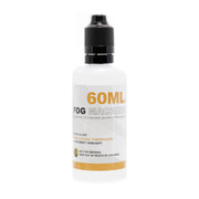 Lensgo handheld fog machine fluid bottle with orange label.