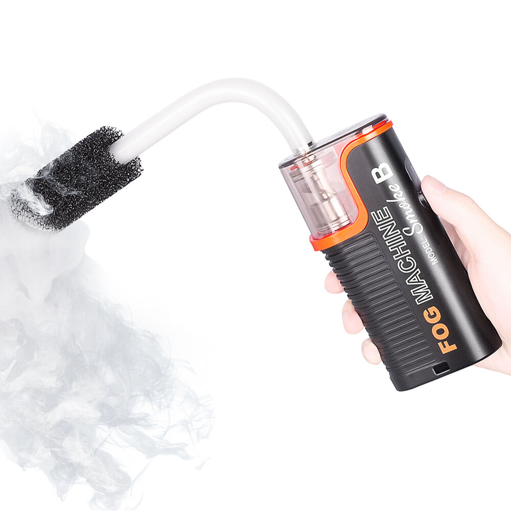 Lensgo handheld fog machine smoke B model, compact portable fogger for visual effects in photography and video.