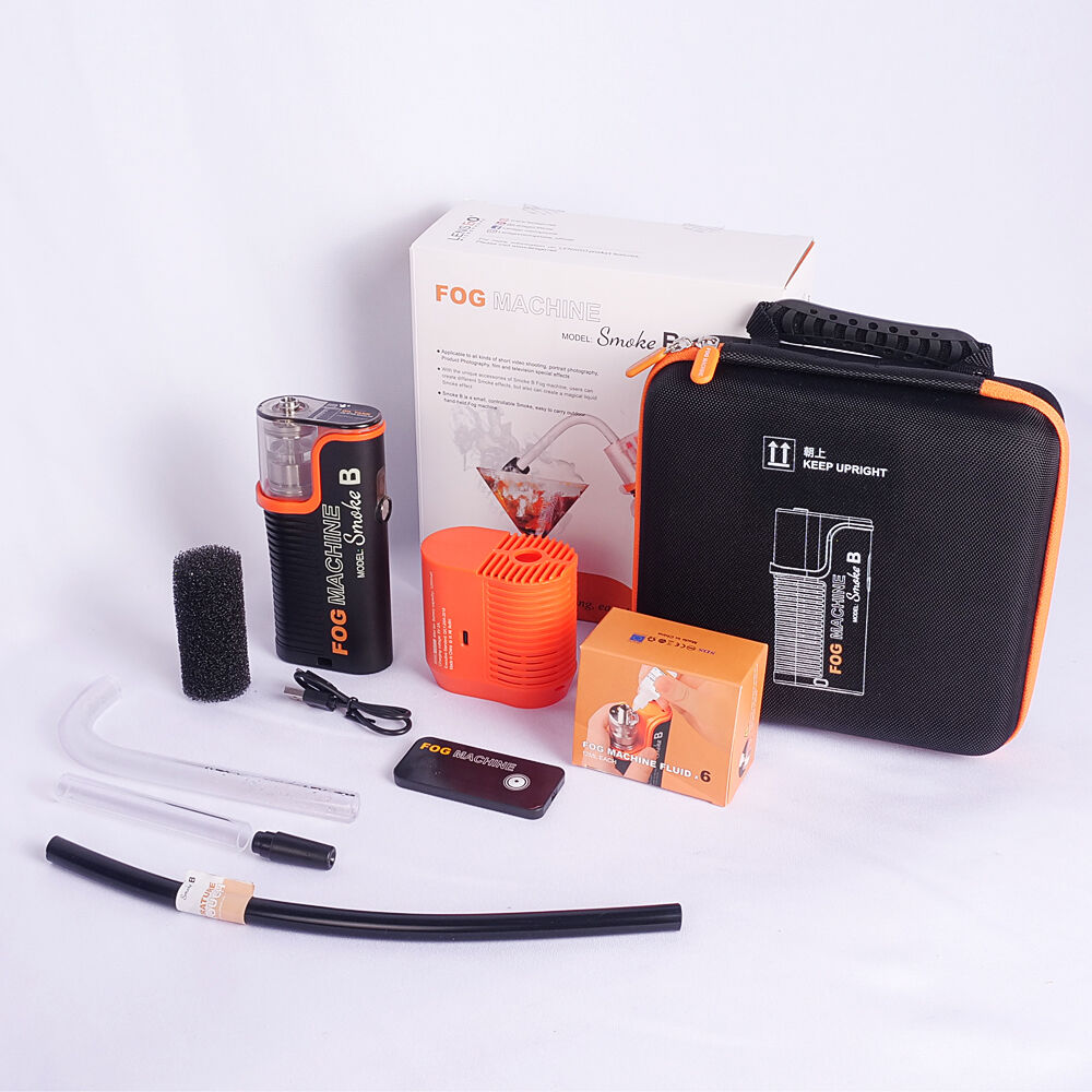 Lensgo handheld fog machine smoke B model, compact portable fogger for visual effects in photography and video.