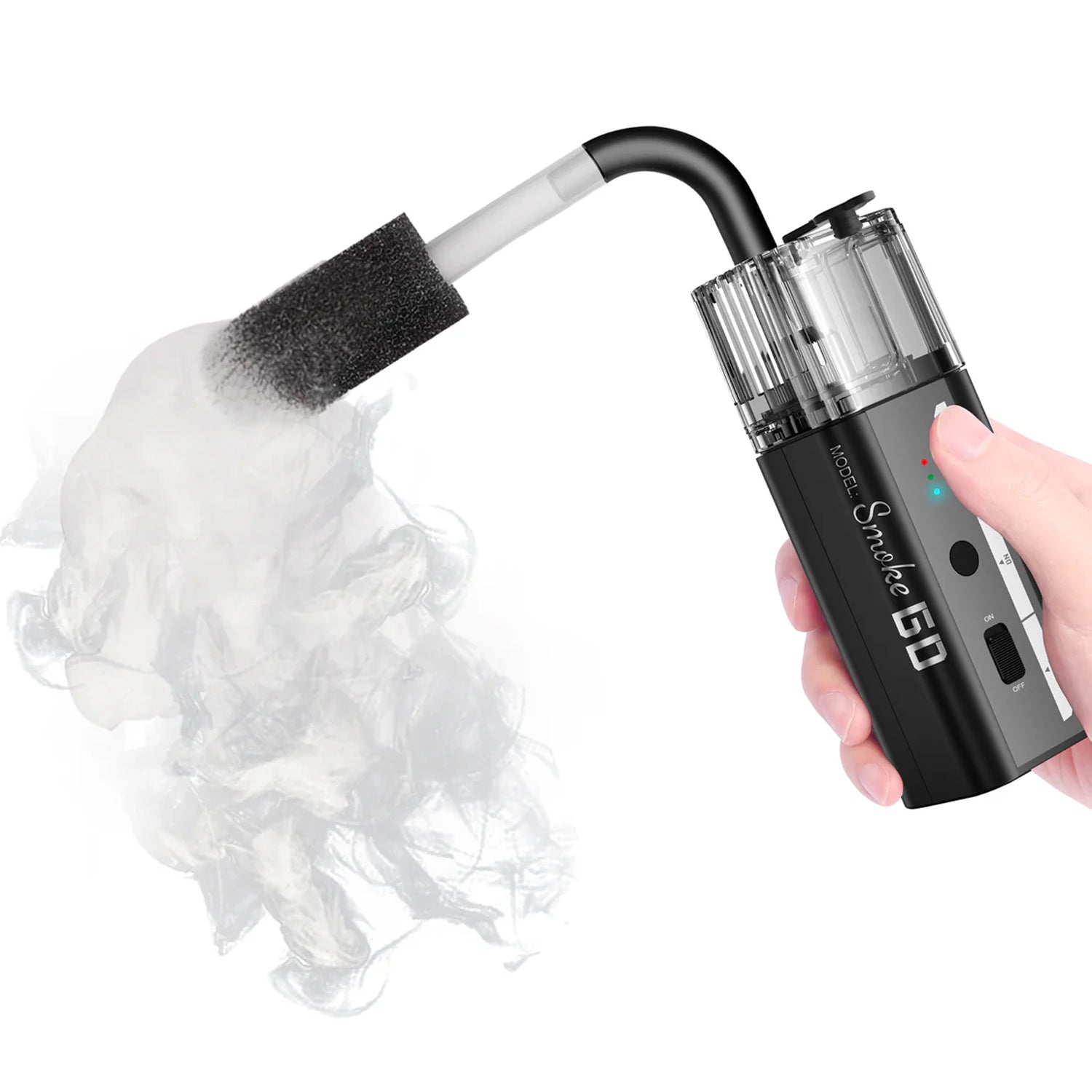 LensGo Smoke GO handheld portable fog machine with remote control.