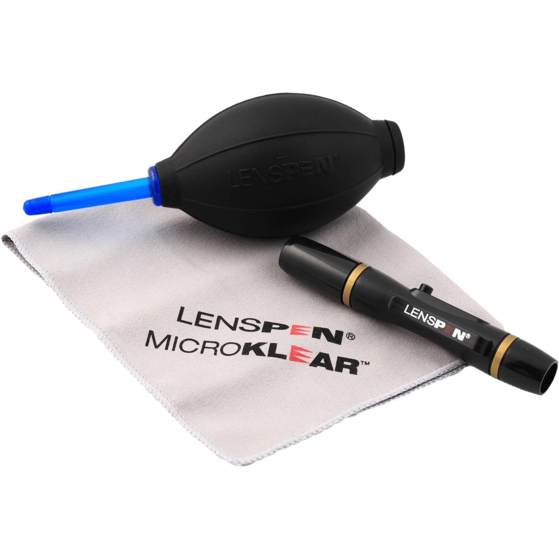 Keep your gear pristine with this Lenspen cleaning kit, featuring a retractable brush, a hurricane blower, and a microklear cloth.