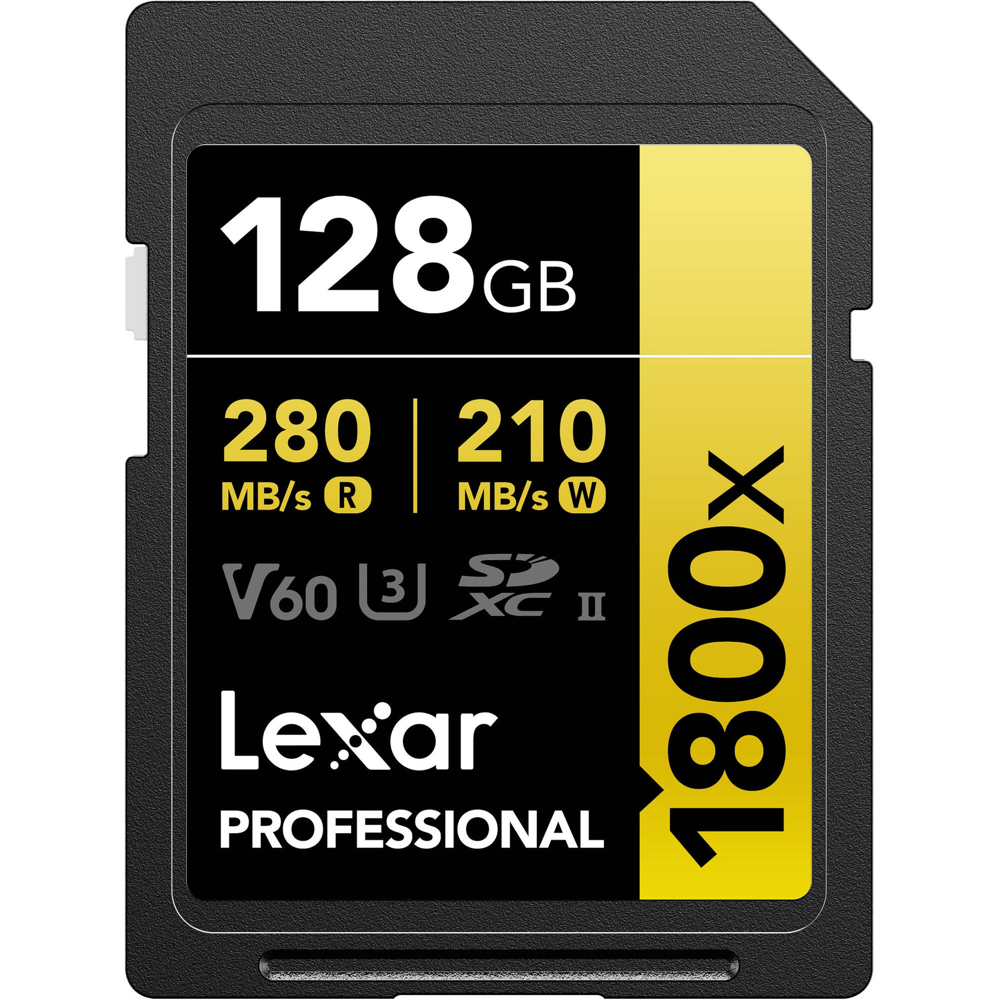 Enjoy a super-fast read speed of 280MB/s with the Lexar 128GB Professional 1800x UHS-II Memory Card. A great addition to your kit and for post-production.