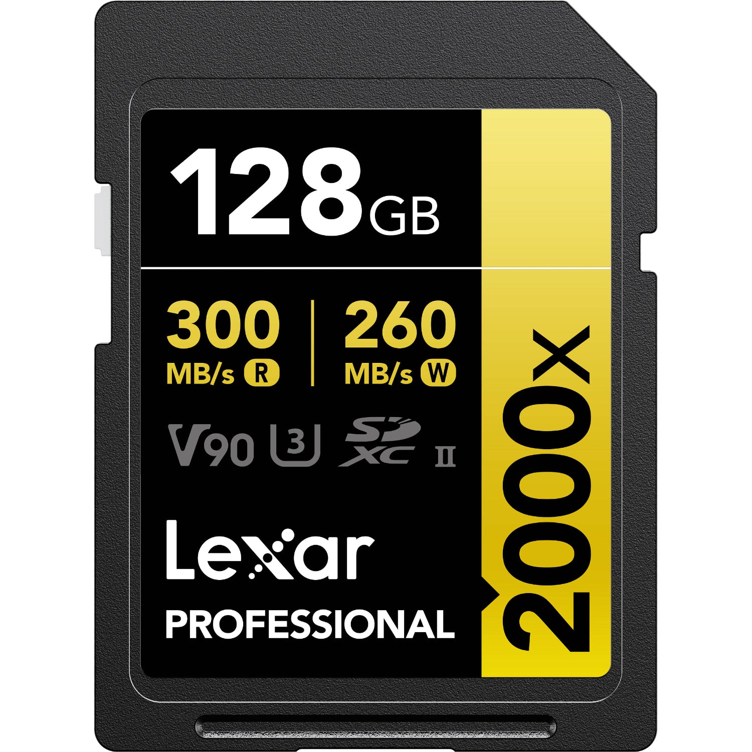 Capture high-quality images and record Full HD, 3D, and even 4K video with the 128GB Professional 2000x UHS-II SDXC Memory Card from Lexar. 