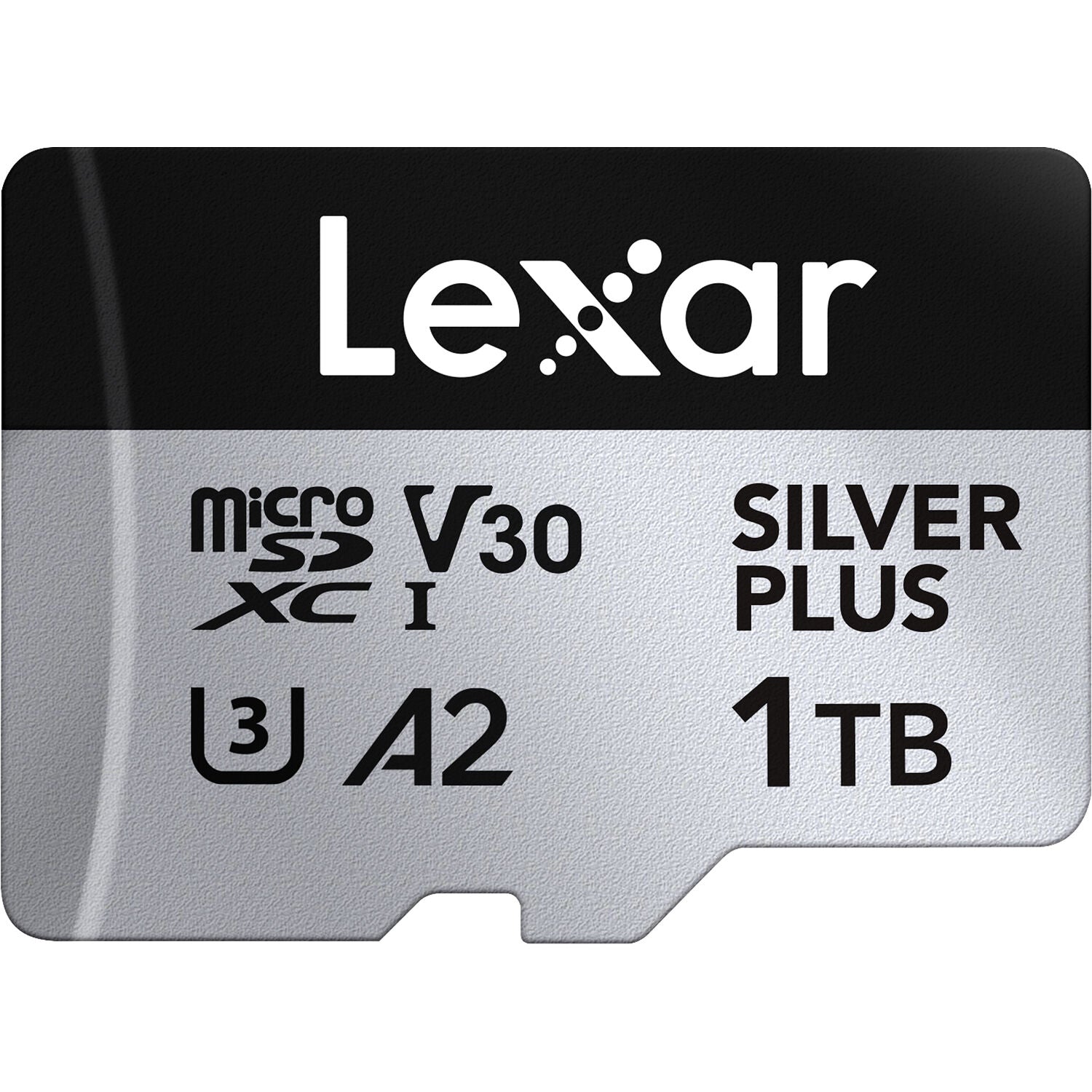 Lexar Professional Silver Plus microSDXC UHS-I Memory Card + SD Adaptor – dependable high-speed storage for 4K video, photos, and fast data transfers.