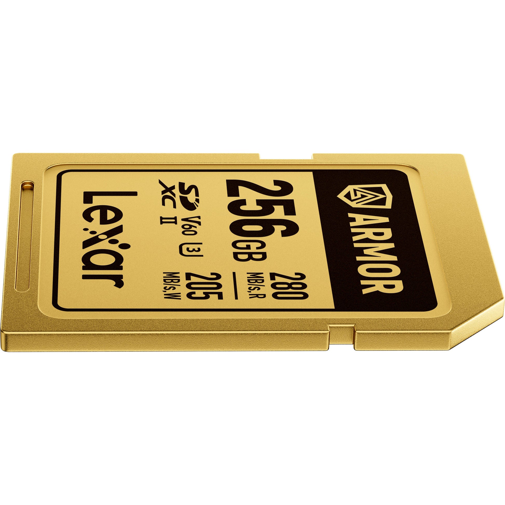 Rugged Lexar SD card with IP68 rating and 280MB/s read speed.