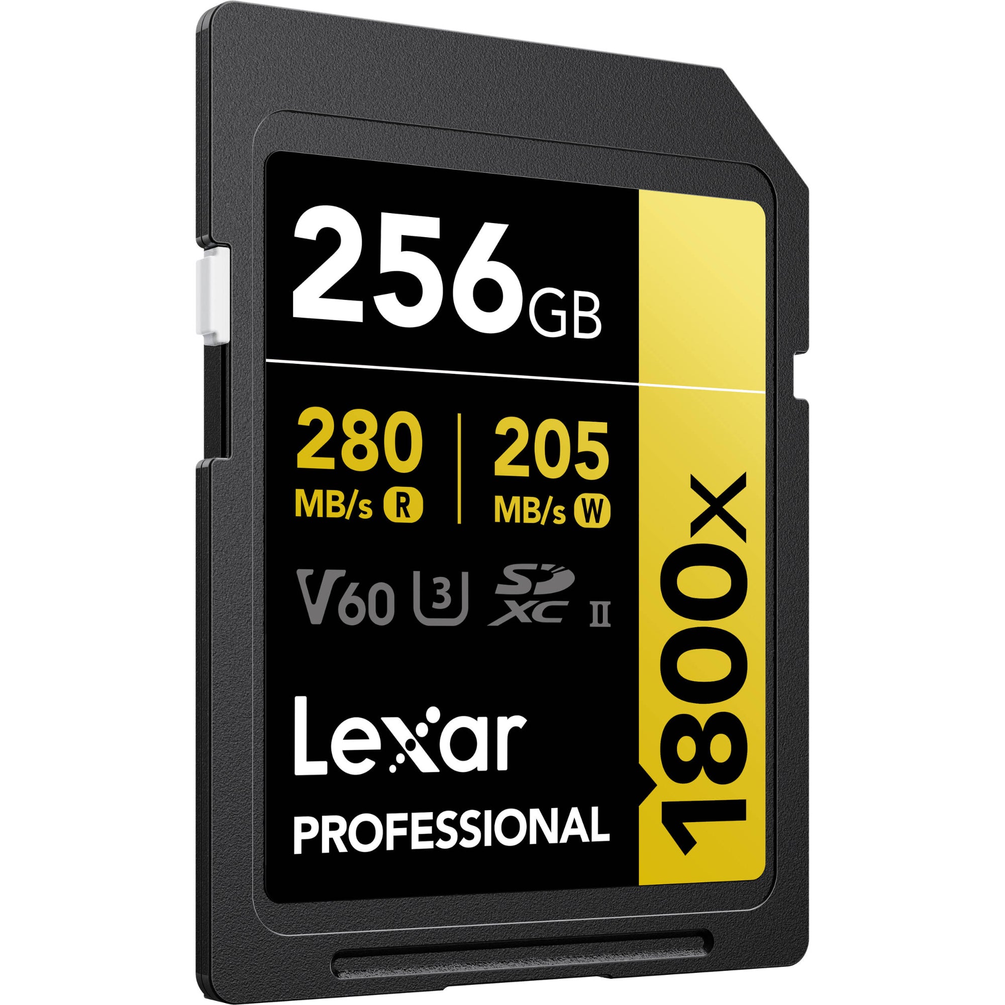 Capture high-quality images and record 4K, 3D, and Full HD video with the Lexar 256GB Professional 1800x UHS-II Memory Card. Features 270 MB/s read speed.