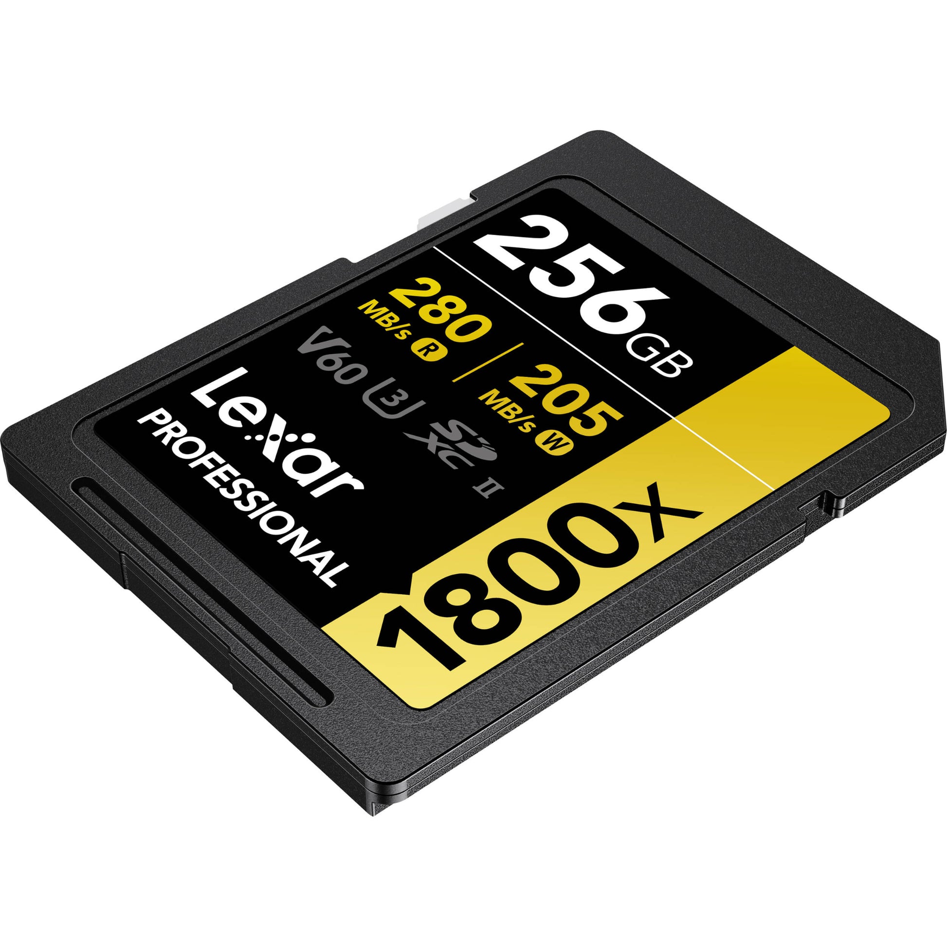 Capture high-quality images and record 4K, 3D, and Full HD video with the Lexar 256GB Professional 1800x UHS-II Memory Card. Features 270 MB/s read speed.