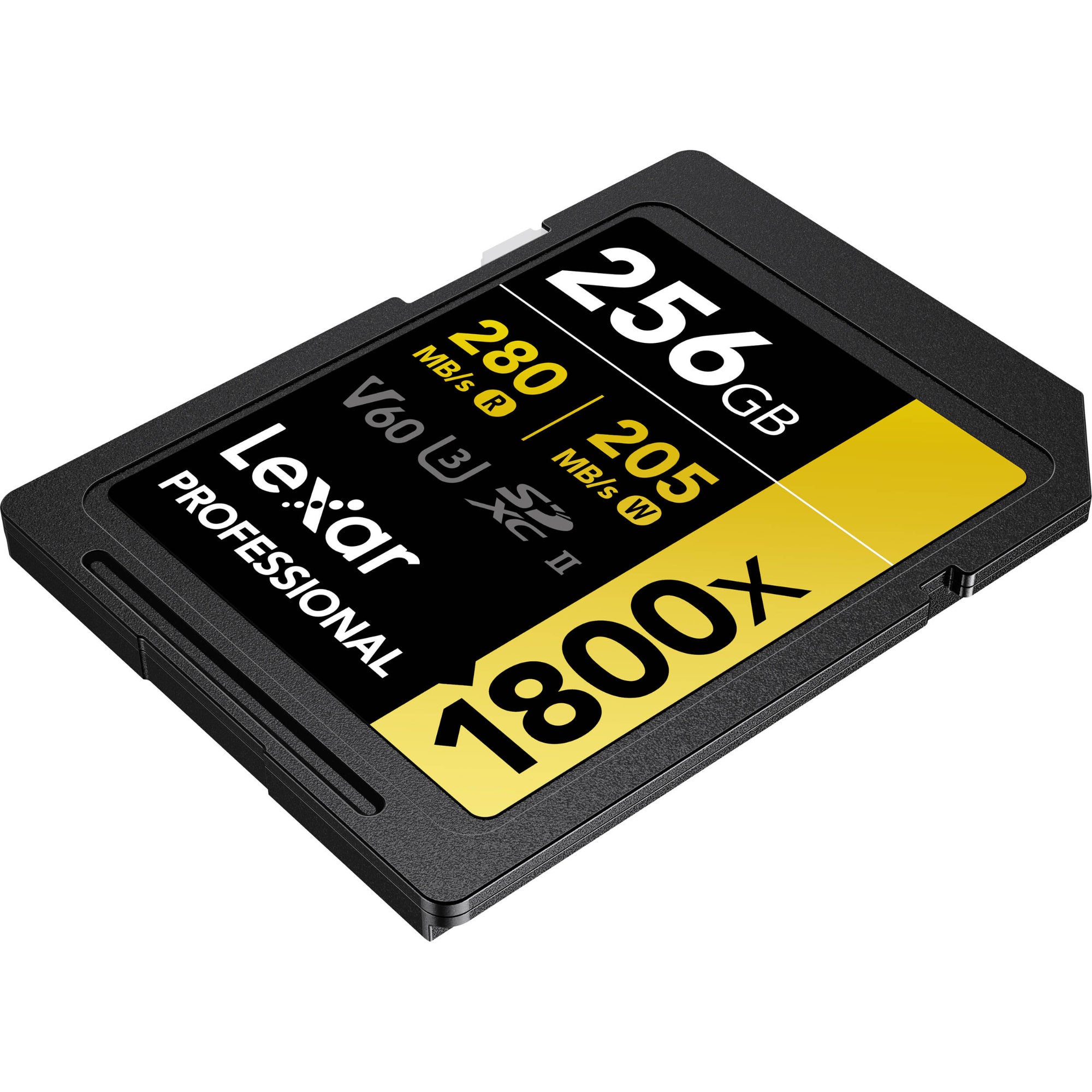 Capture high-quality images and record 4K, 3D, and Full HD video with the Lexar 256GB Professional 1800x UHS-II Memory Card. Features 270 MB/s read speed.