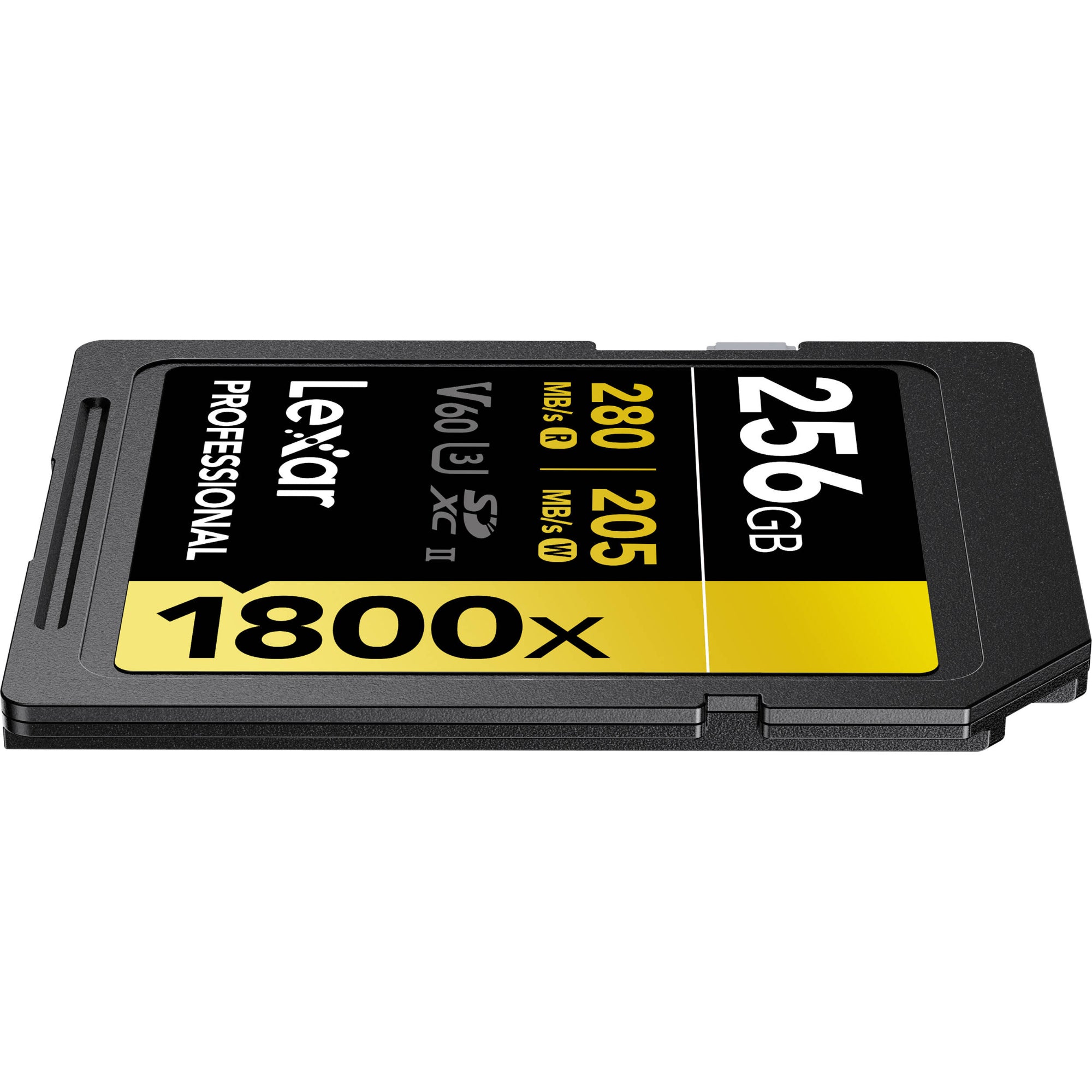 Capture high-quality images and record 4K, 3D, and Full HD video with the Lexar 256GB Professional 1800x UHS-II Memory Card. Features 270 MB/s read speed.