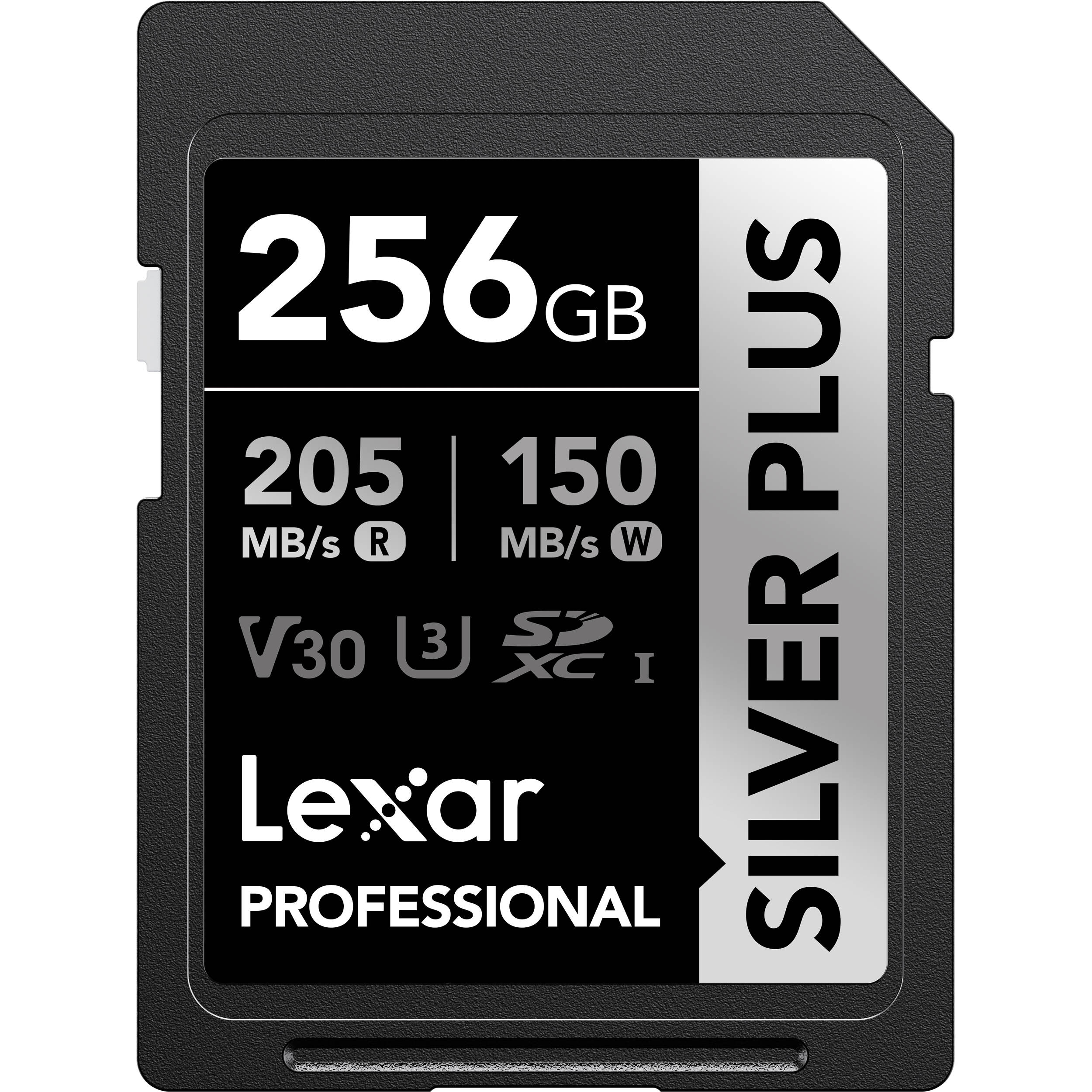 This Lexar 256GB Memory Card boasts exceptional read/write speeds and captures smooth, high-quality full HD video.