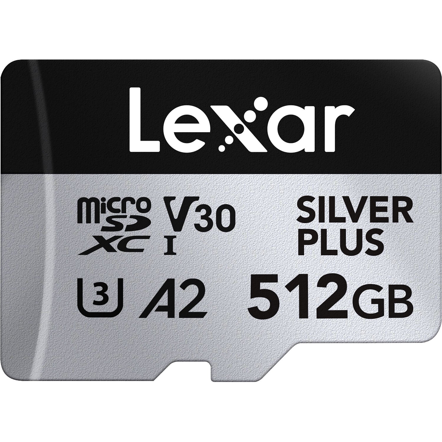 Lexar Professional Silver Plus microSDXC UHS-I Memory Card + SD Adaptor – dependable high-speed storage for 4K video, photos, and fast data transfers.