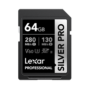 64GB Lexar Professional SD card on a white background