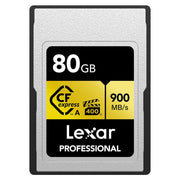 Lexar 80GB CFexpress Type A Card Gold Series, 900MB/s, for professional photo and video capture.