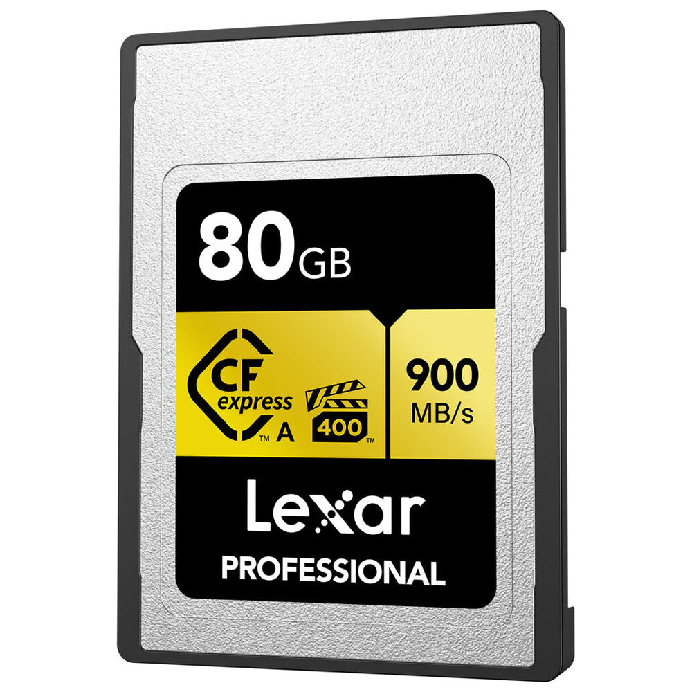 Lexar 80GB CFexpress Type A Card Gold Series, 900MB/s, for professional photo and video capture.