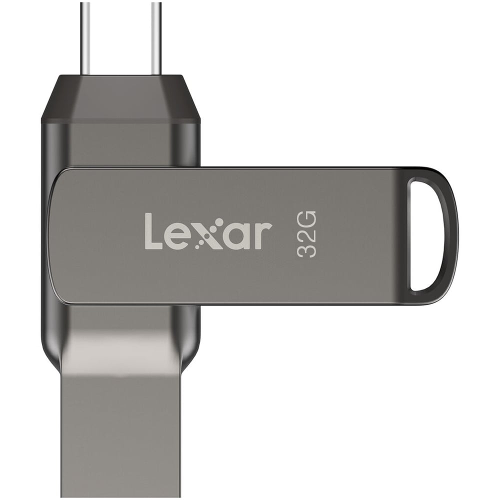 Lexar JumpDrive Dual Drive D400 USB 3.1 Type-C (32GB) – versatile, high-speed storage for USB-C and USB-A devices.
