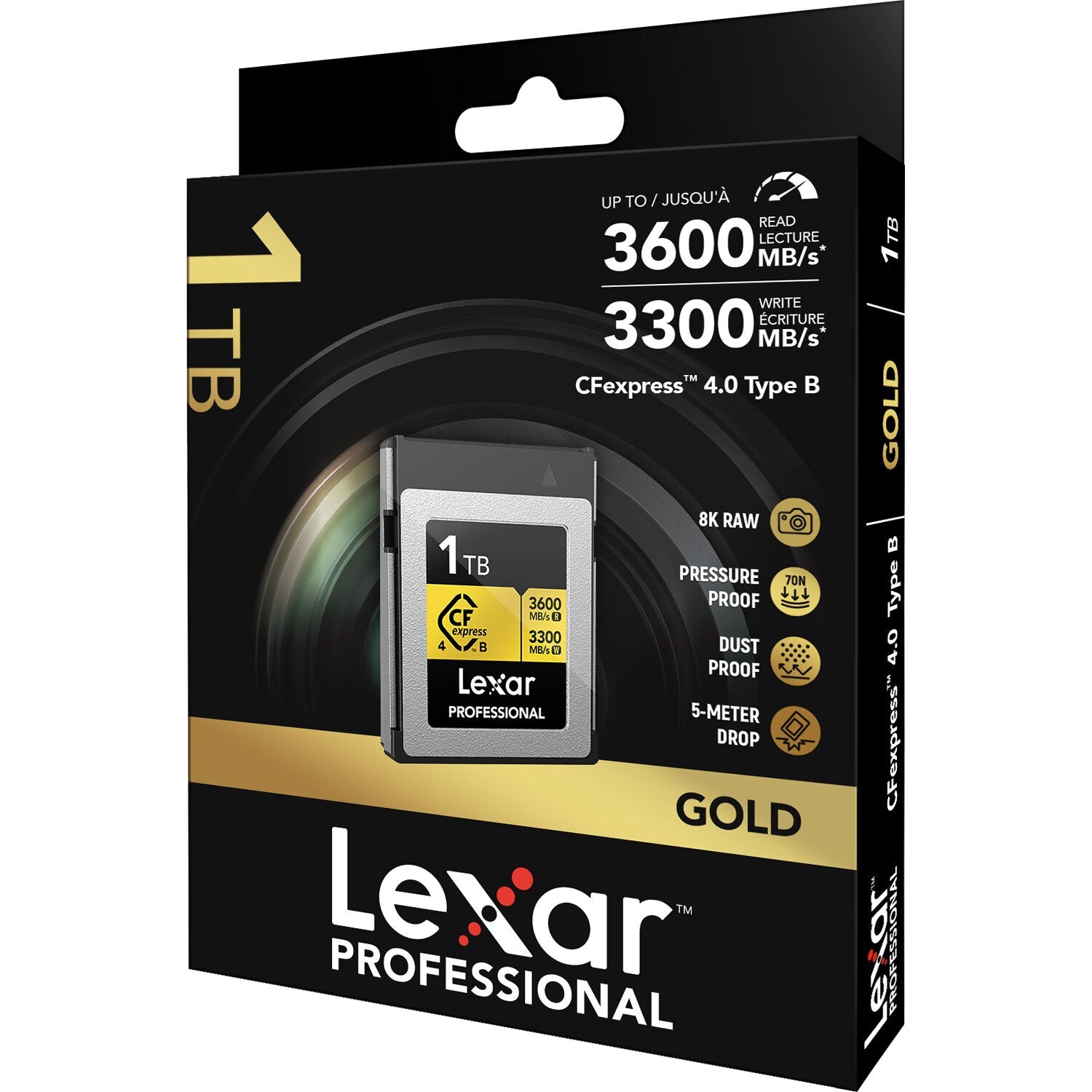 Maximise your professional workflow with the Lexar CFexpress 4.0 Type B 1TB card, compatible with the Lexar CFexpress 4.0 Card Reader for seamless transfers.