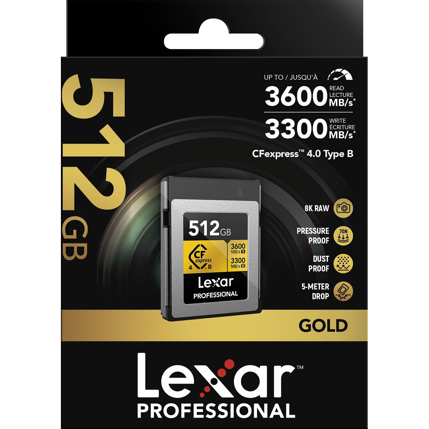 Shoot uninterrupted, cinema-quality video with the Lexar CFexpress 4.0 Type B 512GB card, delivering 3000MB/s sustained write speeds. Ideal for videographers.