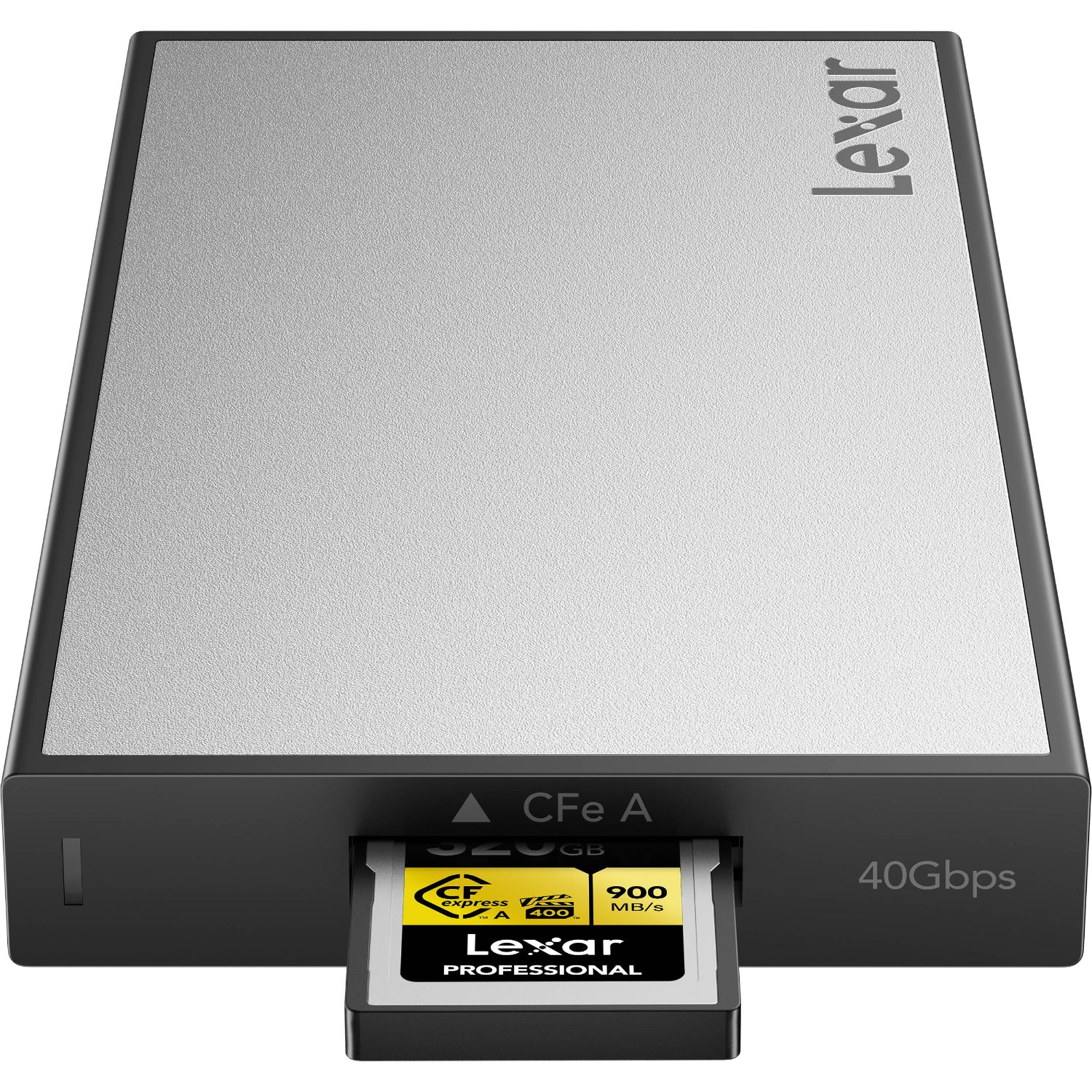 The Lexar Professional Workflow CFexpress 4.0 Type A Card Reader offers blazing 40Gb/s transfer speeds for fast and efficient file transfers.
