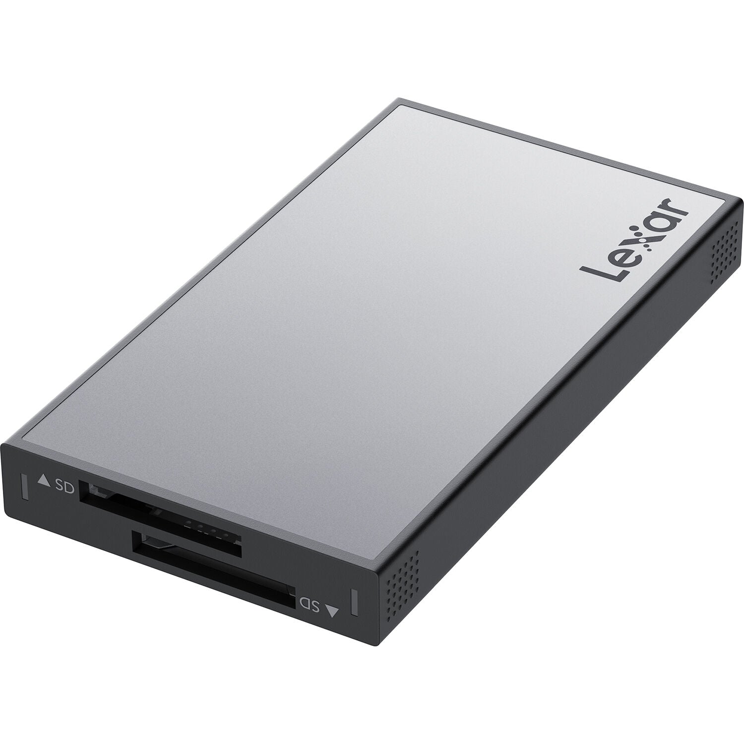 The Lexar Professional Workflow Dual-Slot SD UHS-II Card Reader enables simultaneous transfers with speeds up to 312MB/s per slot.