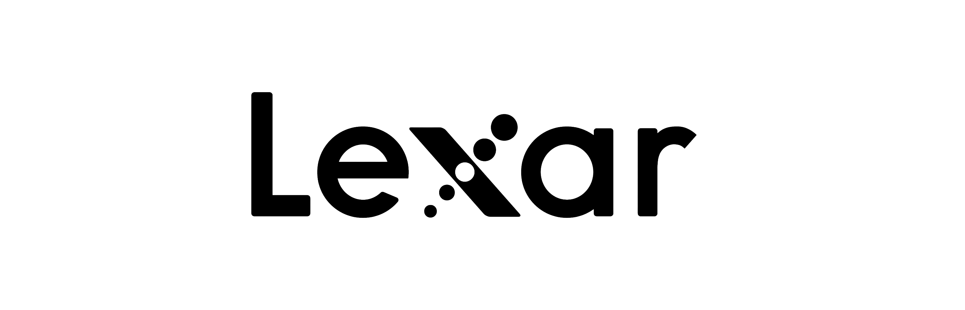 Lexar logo in black on a white background