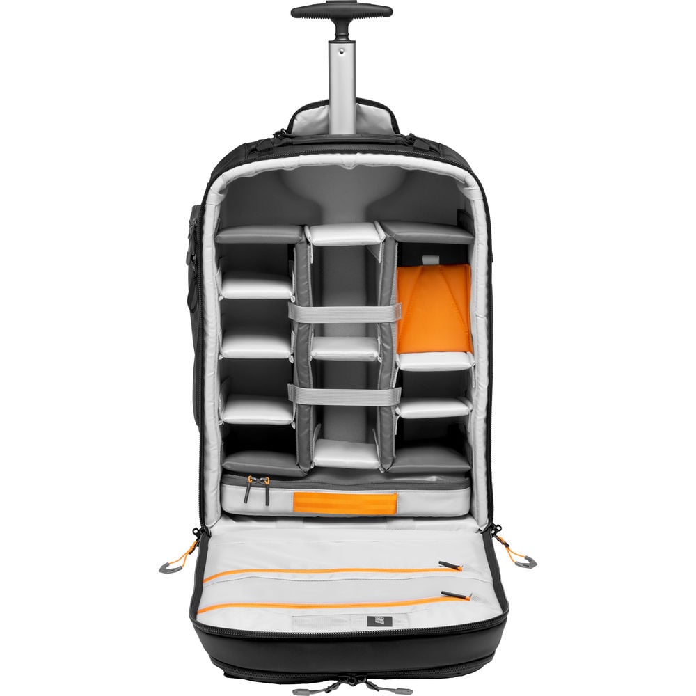 Lowepro Pro Trekker RLX 450 AW II backpack roller is a rugged carry on camera bag with wheels.