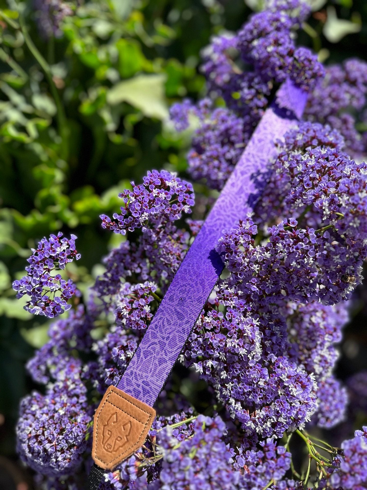 Lunar Camera Strap in lavender color, durable and stylish for comfortable camera carrying.