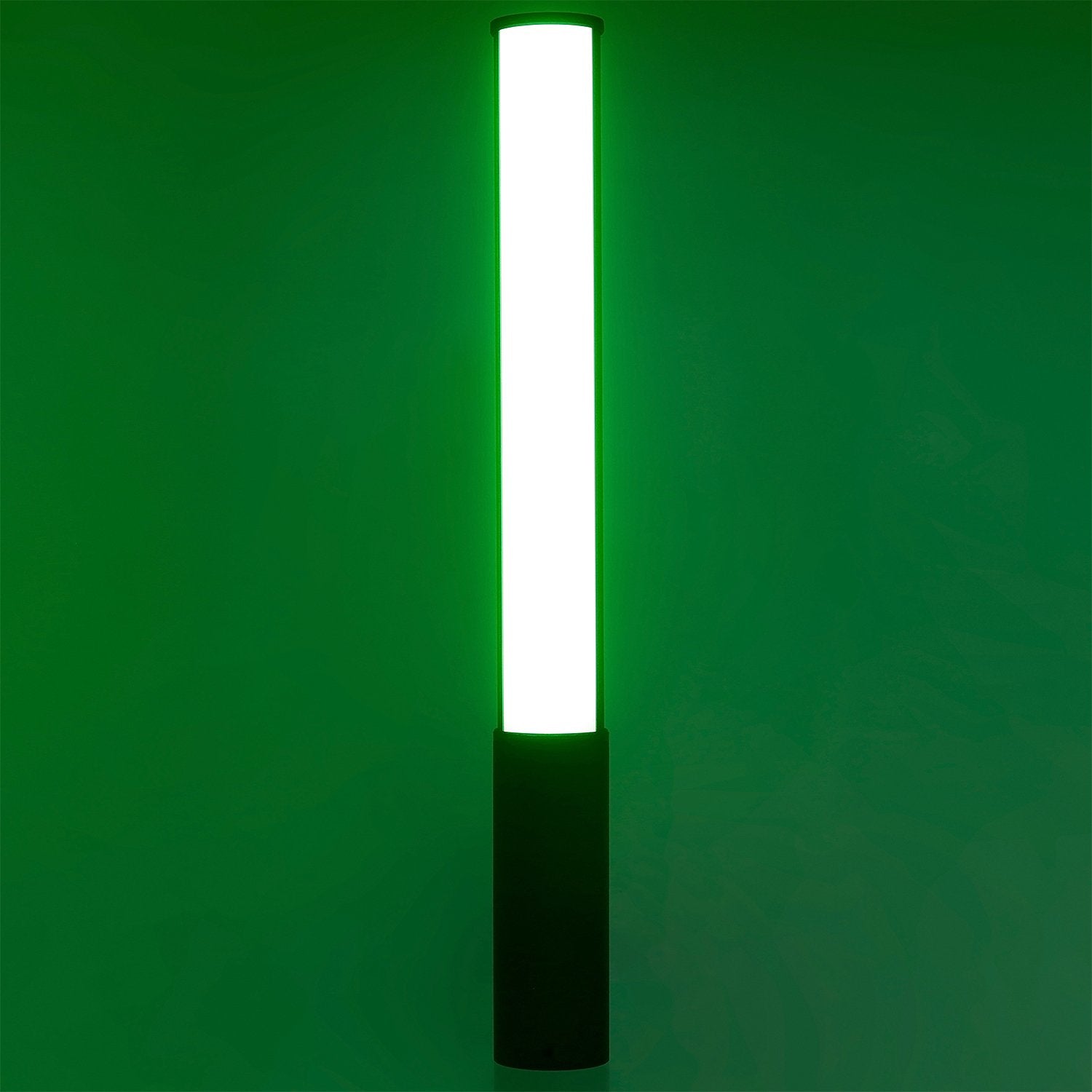LUXCEO P400S RGB LED Video Light Stick – 40cm handheld tube with 36,000+ color options, adjustable 2500K–6500K temperature, 12 lighting effects, OLED display, 1/4" thread, remote control, 1.6–75 hours runtime, USB-C charging.