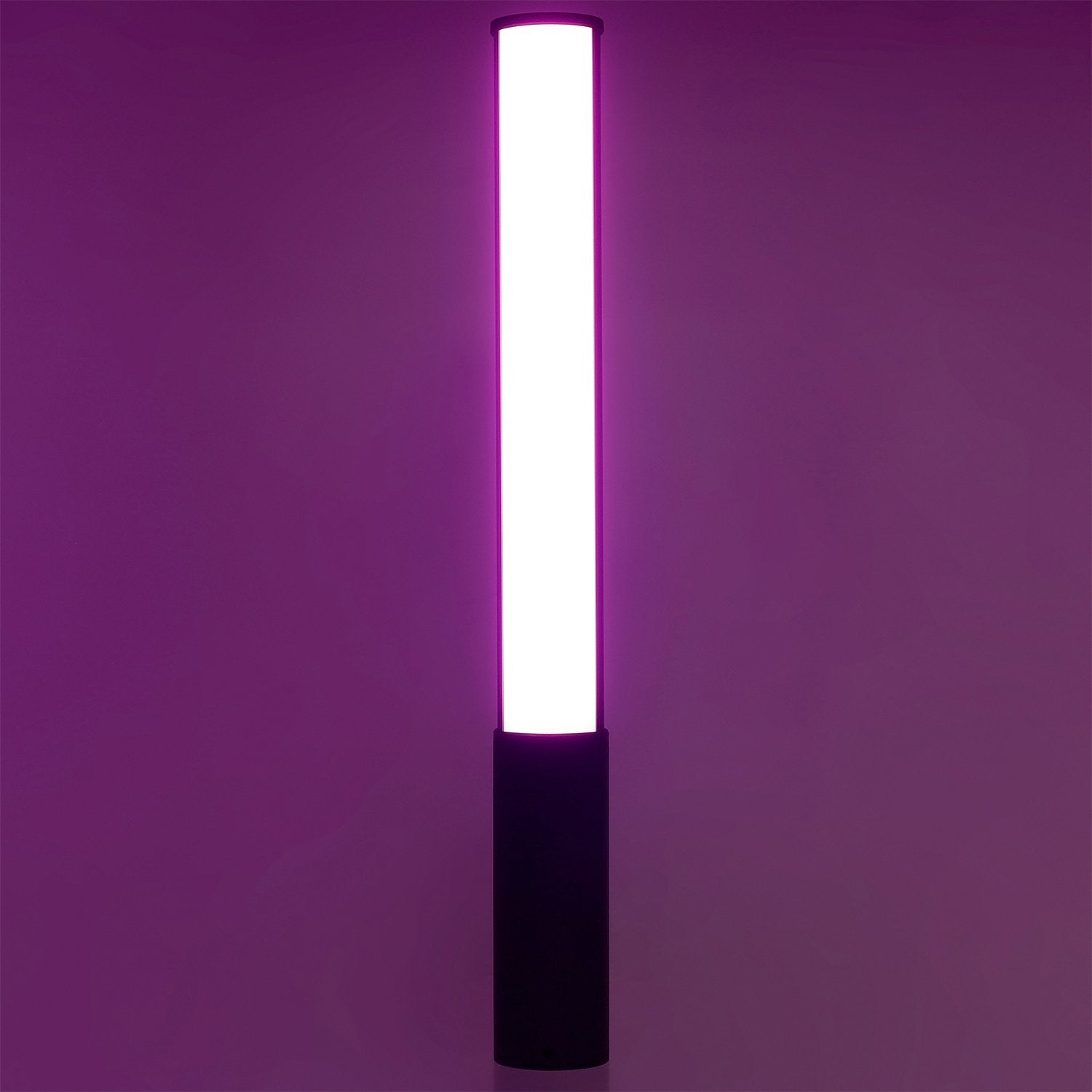 LUXCEO P400S RGB LED Video Light Stick – 40cm handheld tube with 36,000+ color options, adjustable 2500K–6500K temperature, 12 lighting effects, OLED display, 1/4" thread, remote control, 1.6–75 hours runtime, USB-C charging.
