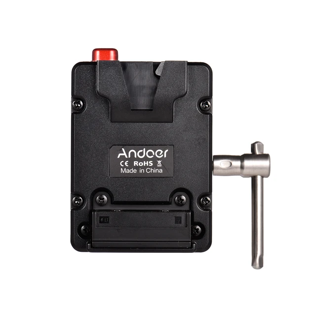 Luxceo SL200D V-mount battery clamp cable for secure power connection.