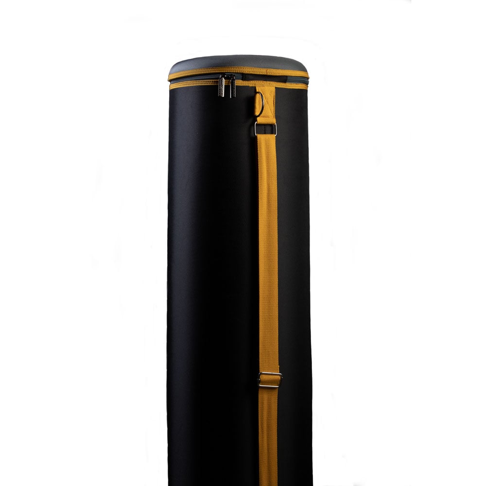 MagMod MagBox Large Case — tall cylindrical black travel case with padded sides, hard top and bottom to protect multiple MagBox softboxes and accessories.