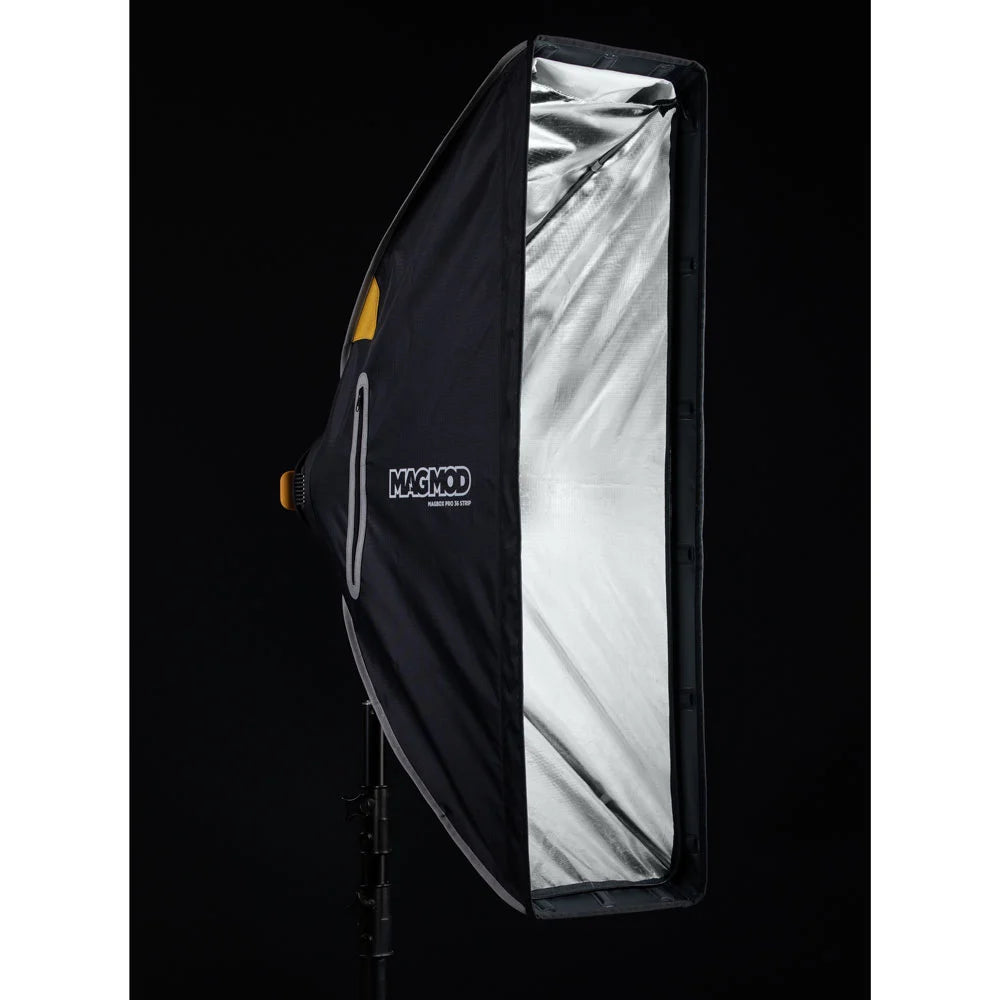 MagMod MagBox Pro 36″ Stripbox — collapsible rectangular softbox with magnetic edge and fabric diffuser.