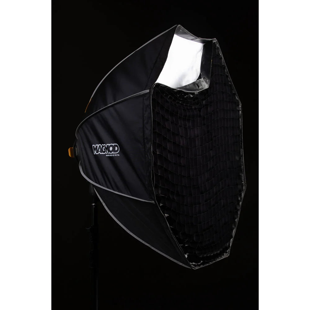 MagMod MagBox Pro 42 octagonal grid — collapsible nylon egg-crate for softbox with magnetic edge for fast attachment.