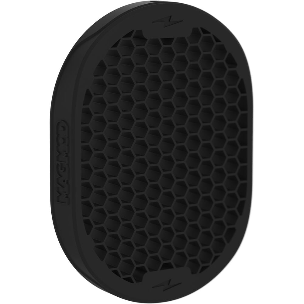 The MagMod MagGrid 2 is a professional-quality, black silicone rubber accessory with a honeycomb grid design that concentrates a flash's light beam to a 40° angle.