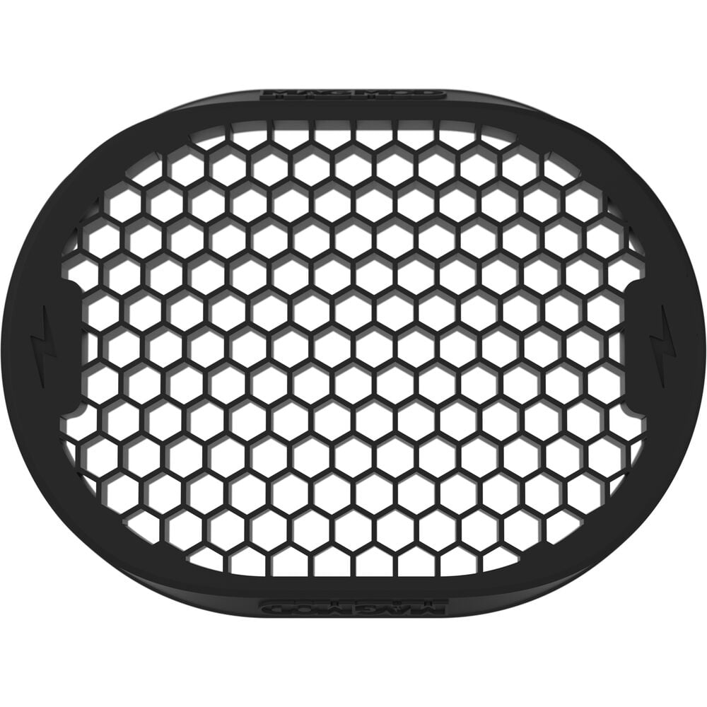 The MagMod MagGrid 2 is a professional-quality, black silicone rubber accessory with a honeycomb grid design that concentrates a flash's light beam to a 40° angle.