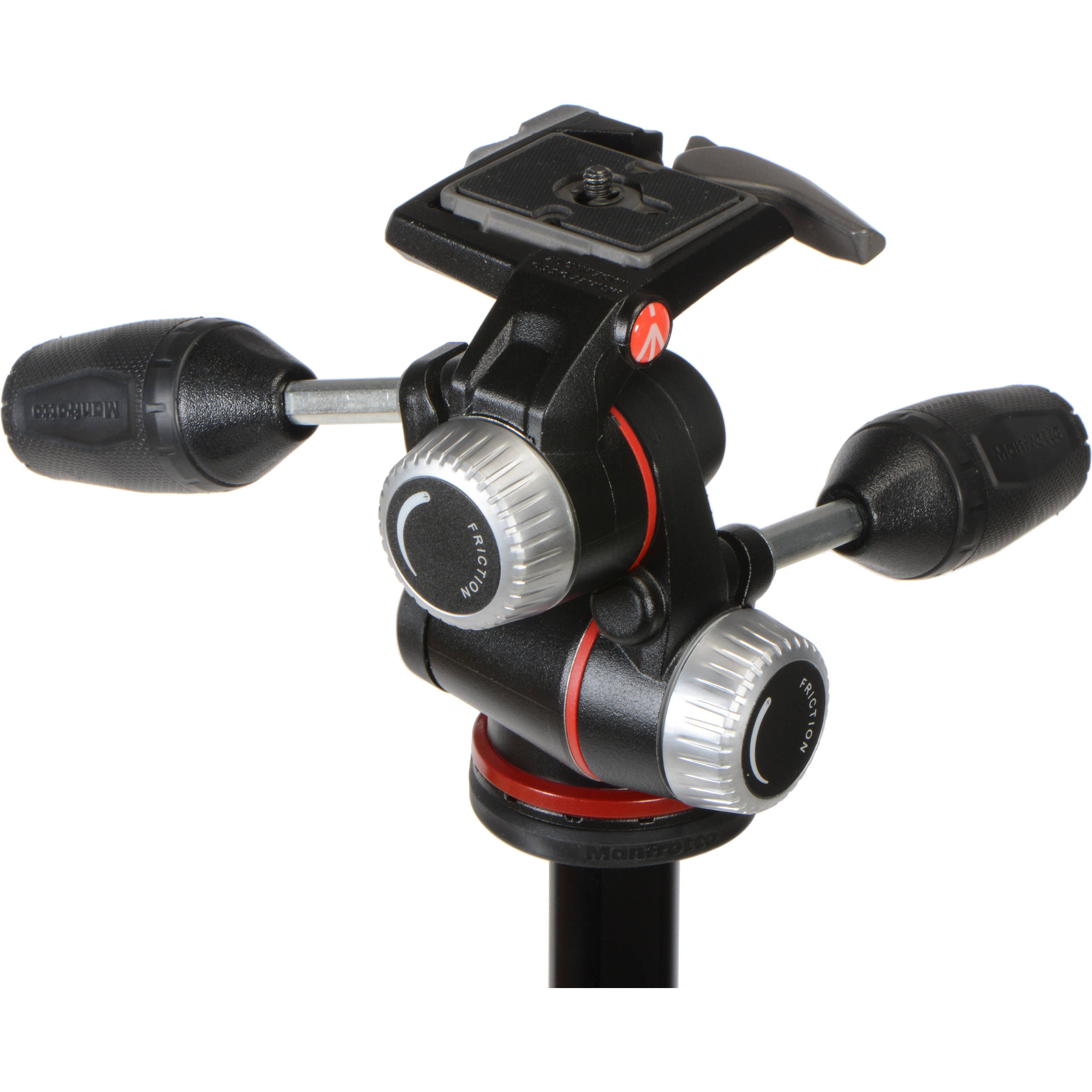 Manfrotto 190XPRO3 tripod with 90° column and quick-lock legs.