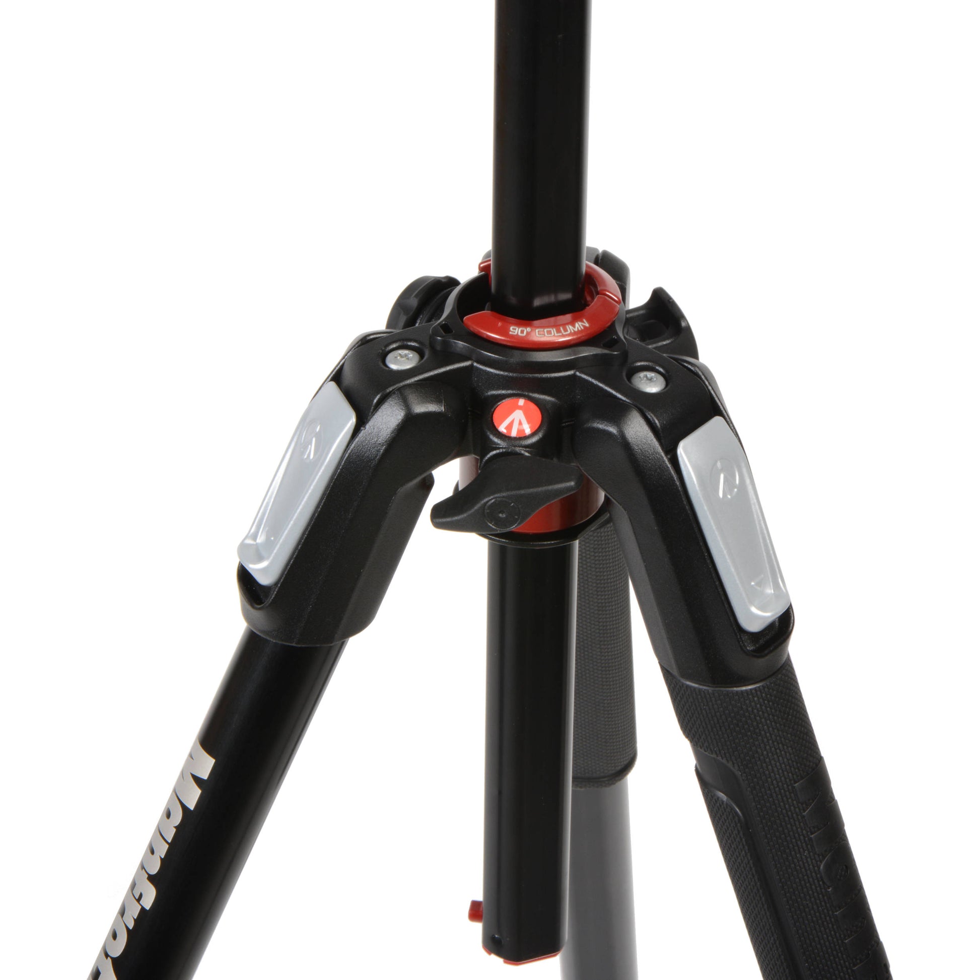 Manfrotto 190XPRO3 tripod with 90° column and quick-lock legs.