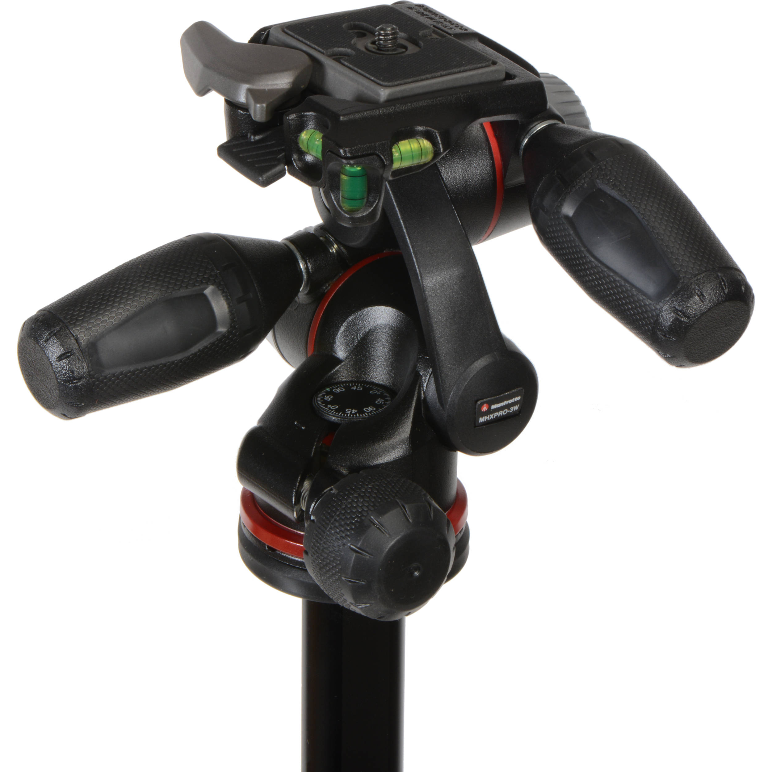 Manfrotto 190XPRO3 tripod with 90° column and quick-lock legs.